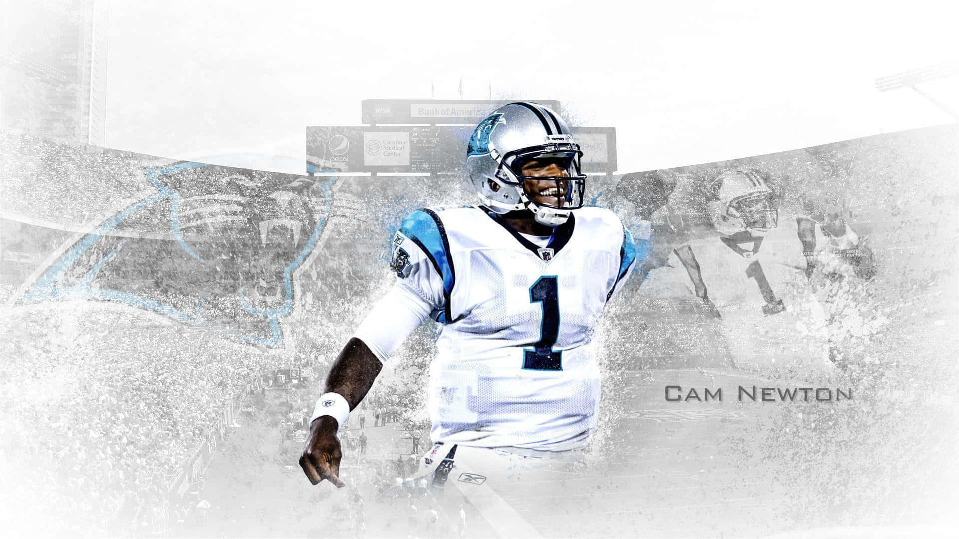Cam Newton waves to the crowd after a great performance Wallpaper