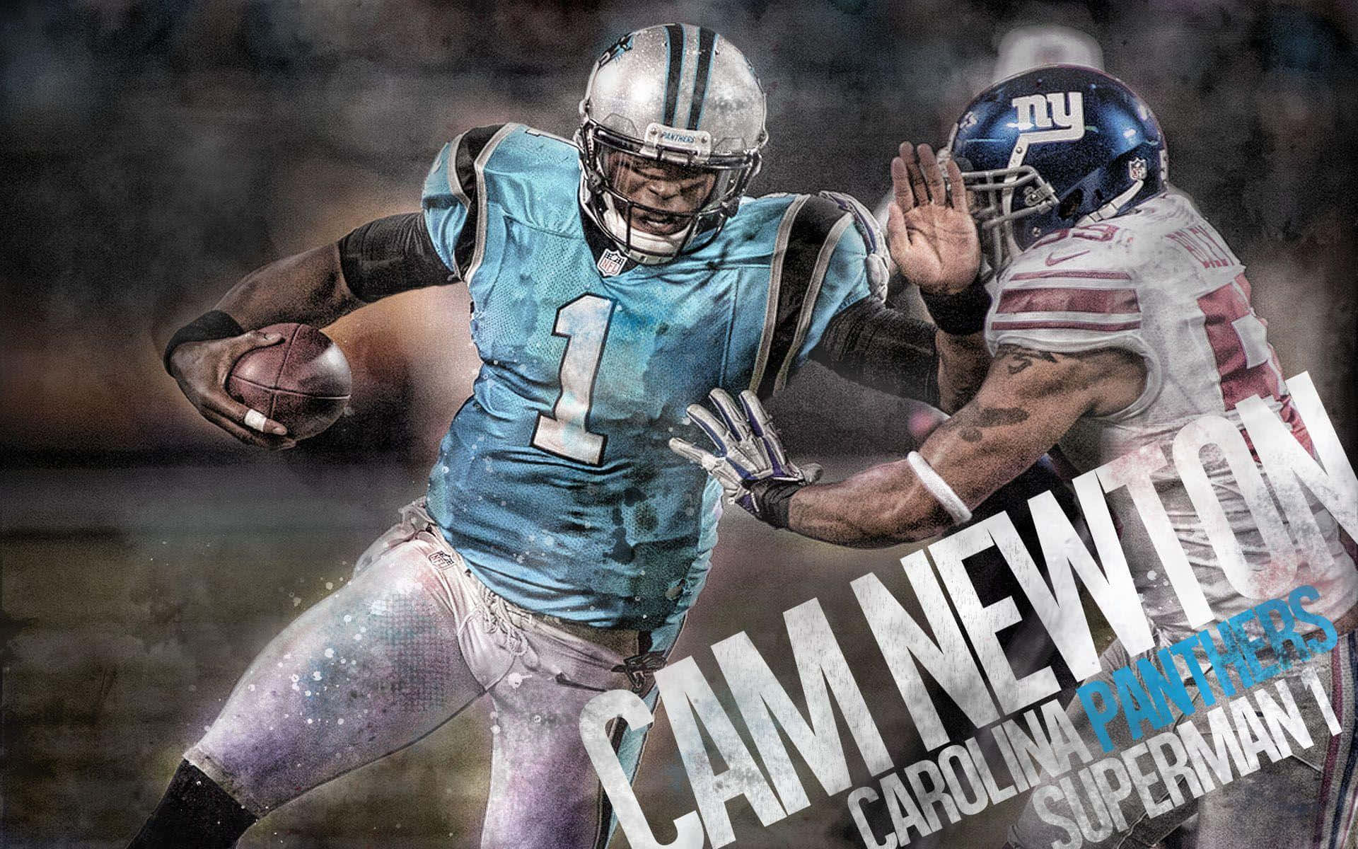 NFL-stjernen Cam Newton lyser op ethvert rum Wallpaper