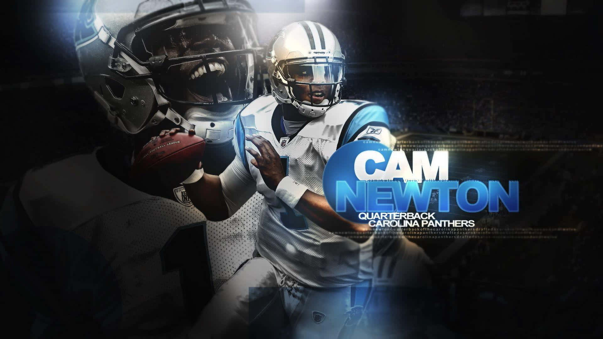 Cam Newton showcases the power behind his athleticism. Wallpaper