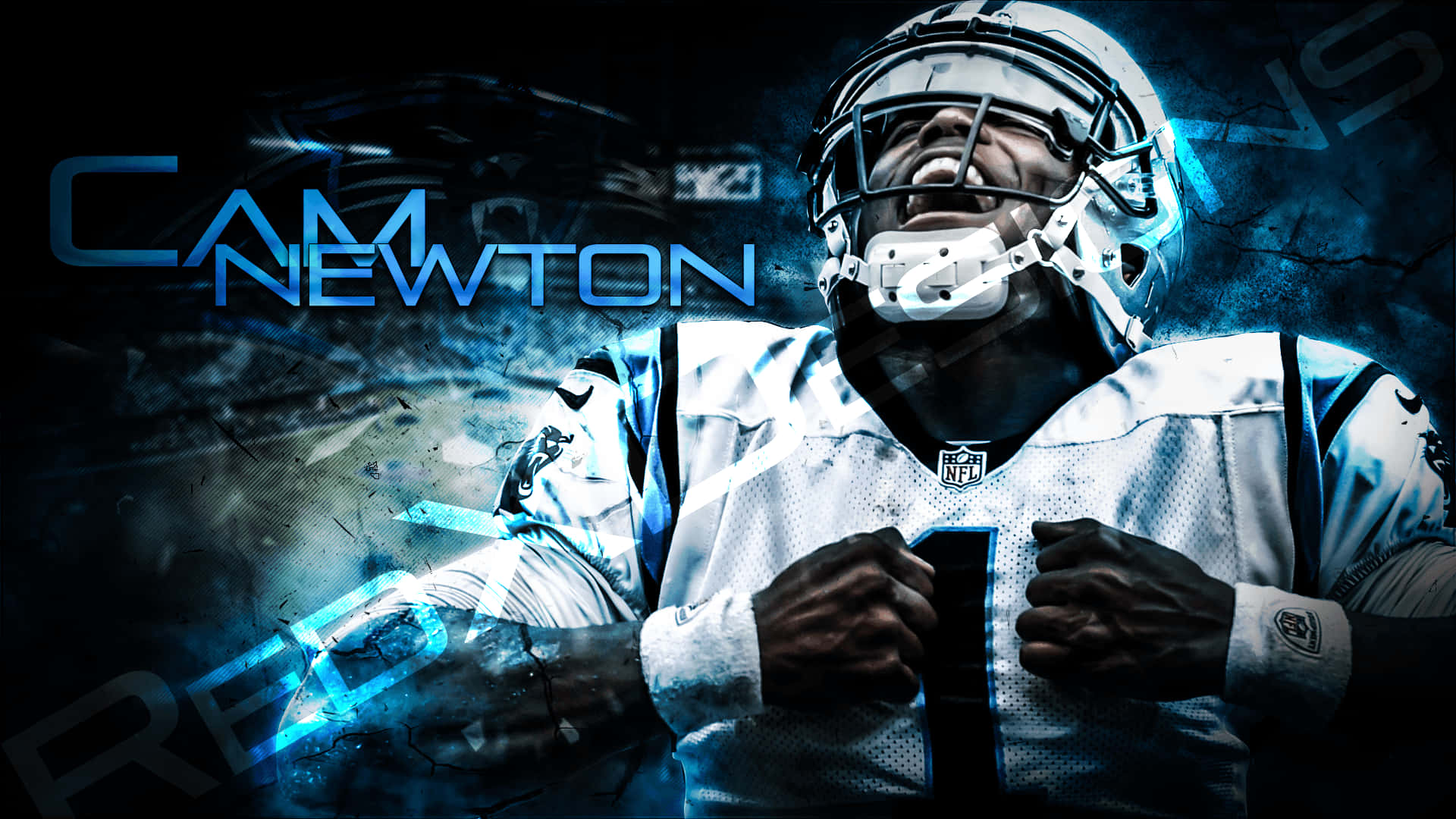 Cam Newton, Carolina Panthers Quarterback, giver dette kraftige tapet glans. Wallpaper