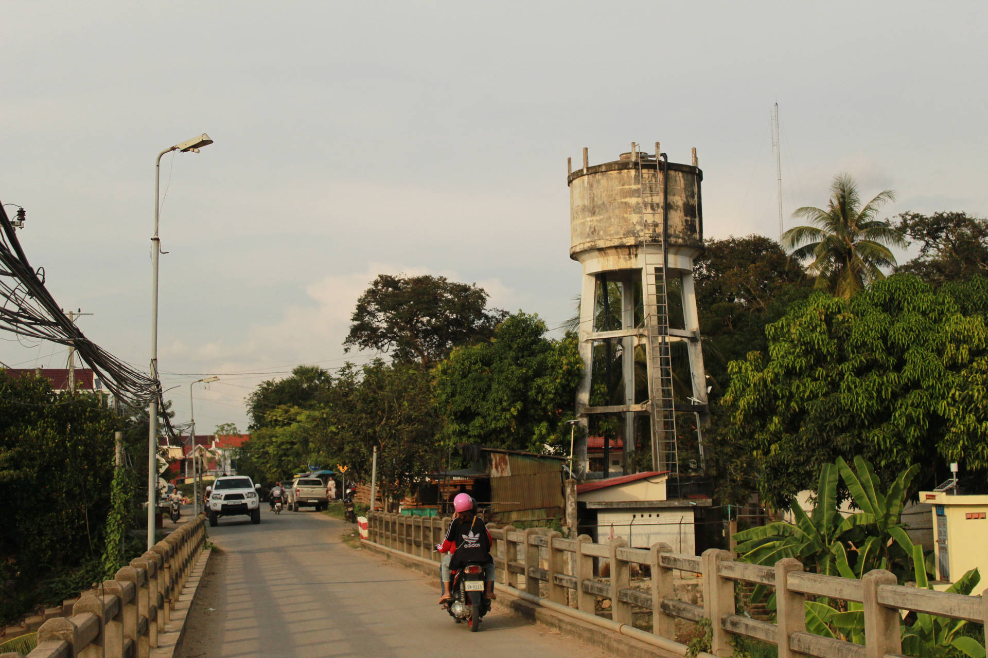 Cambodia Simple Road And Bridge Wallpaper