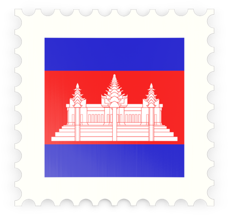 Cambodian Flag Postage Stamp PNG