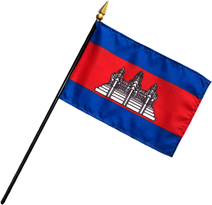 Cambodian Flagon Pole PNG