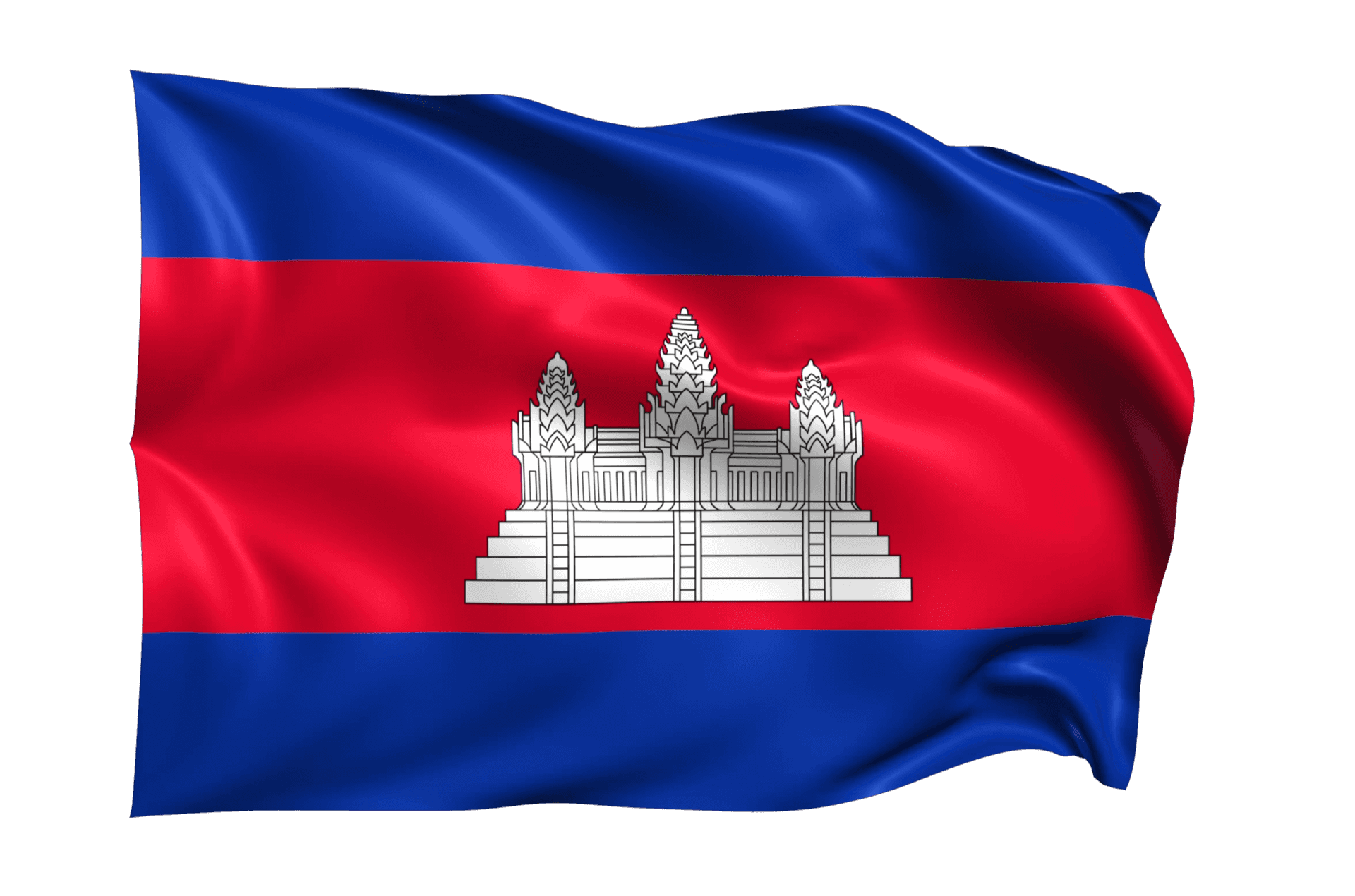 Download Cambodian National Flag Waving | Wallpapers.com