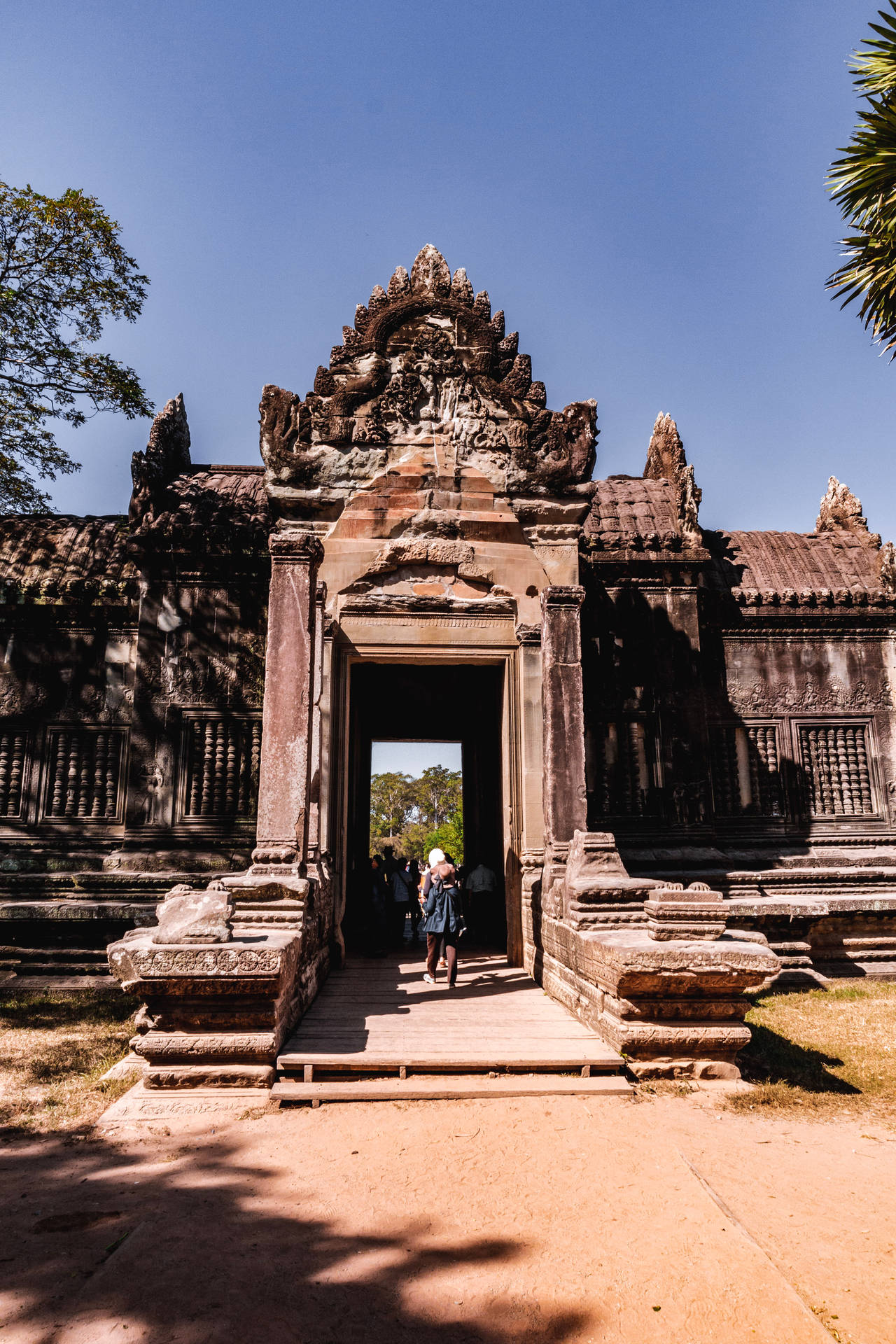 Cambodja Brown Angkor Wat-templet Wallpaper