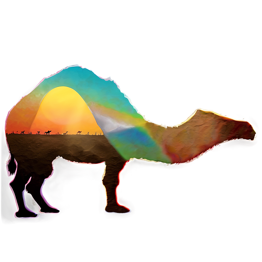 Camel With Sunset Background Png 40 PNG
