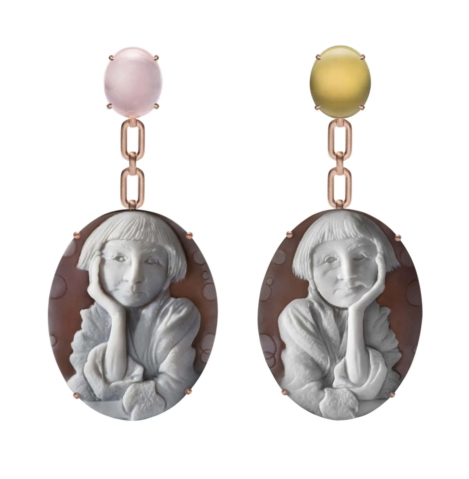 Cameo Earringswith Child Portrait Wallpaper
