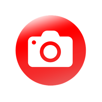 Download Camera App Icon Red Background | Wallpapers.com