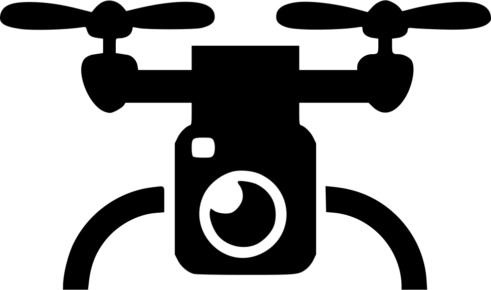 Camera Drone Silhouette Icon PNG
