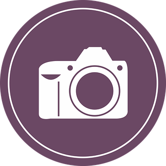Camera Icon Purple Background PNG
