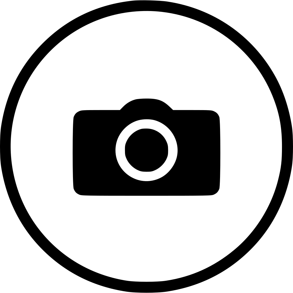 Camera Icon Simple Black PNG