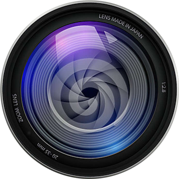 Camera Lens Close Up View PNG