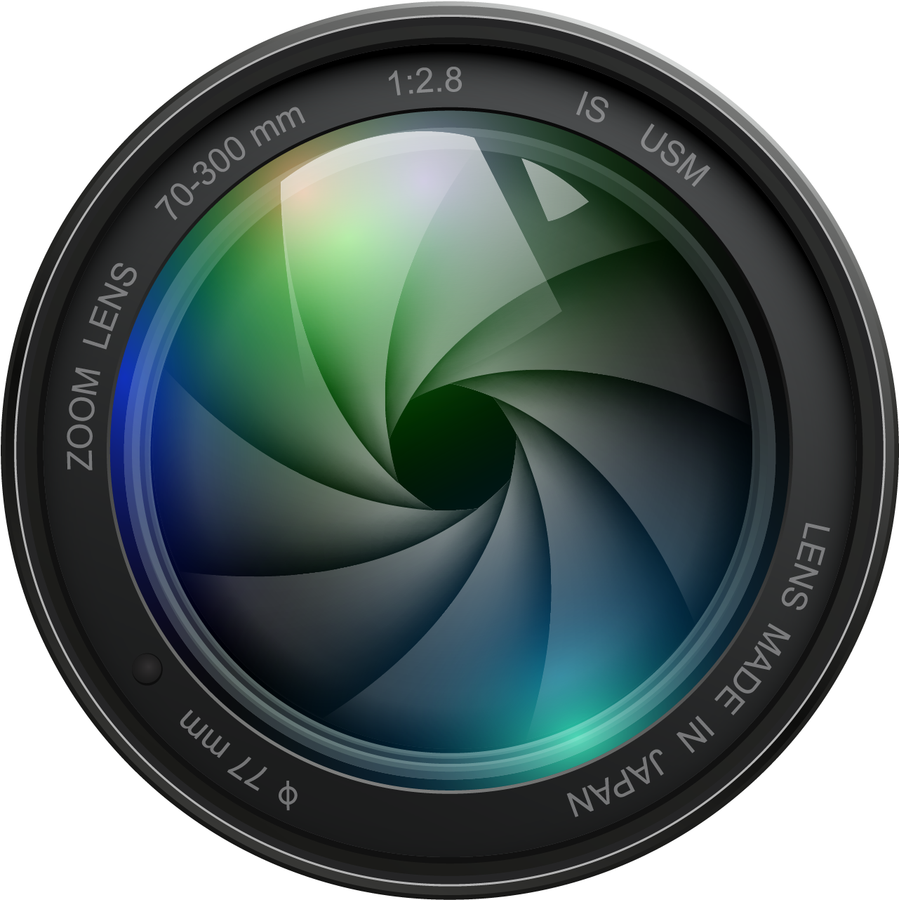 Camera Lens Close Up View PNG