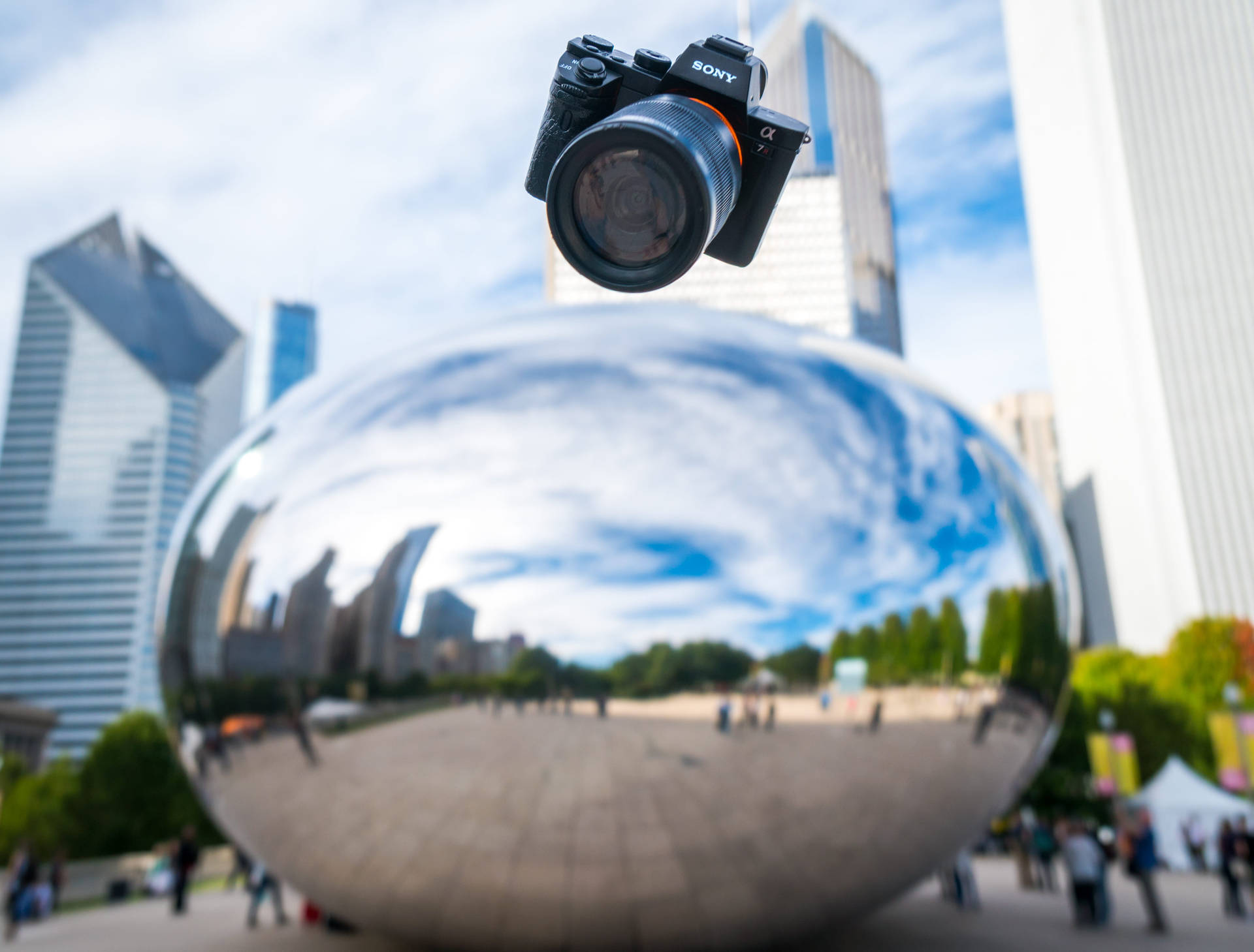 Camera With The Bean Chicago Wallpaper