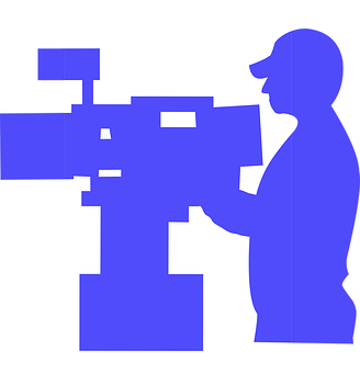 Cameraman Silhouette Graphic PNG