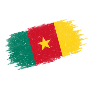 Cameroon Flag Brush Stroke PNG