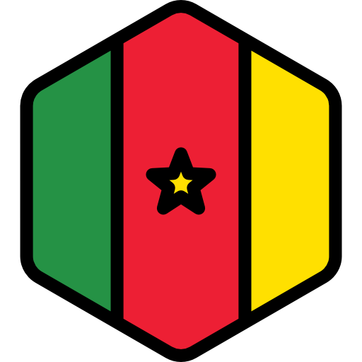 Cameroon Flag Shield Graphic PNG