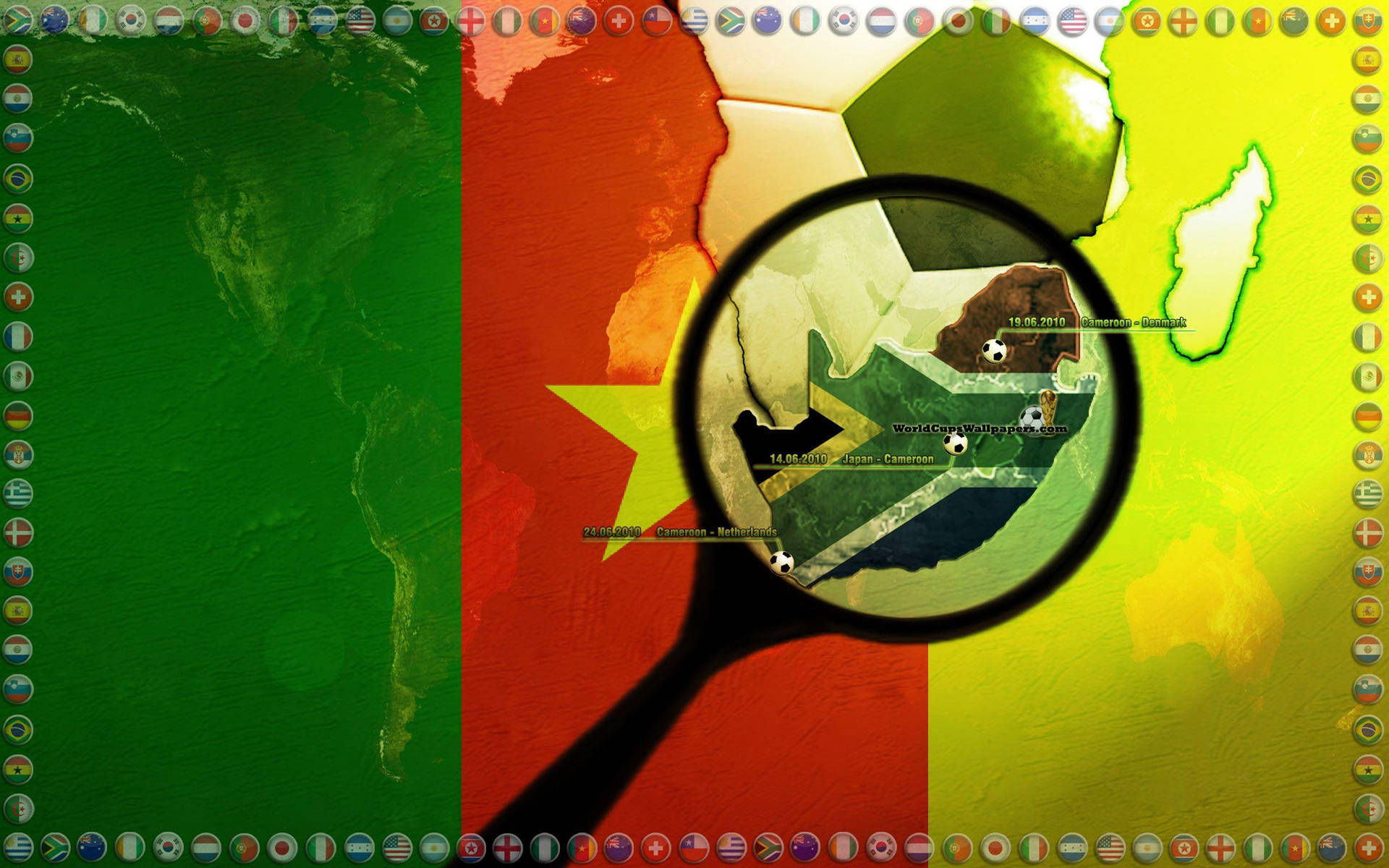 Cameroon National Football Team Illustration Wallpaper