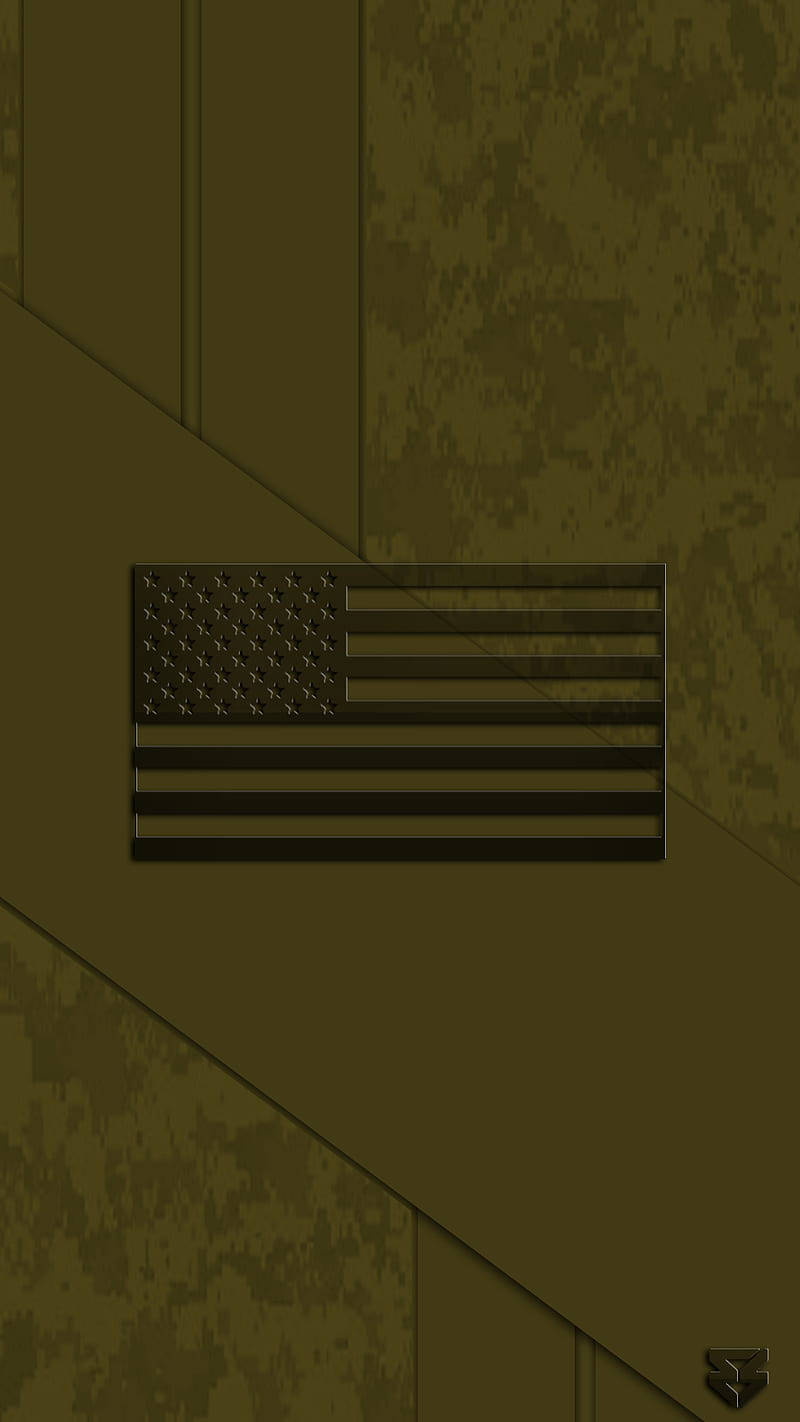 Fondode Pantalla De Camuflaje Y Bandera Americana Genial Para Iphone. Fondo de pantalla
