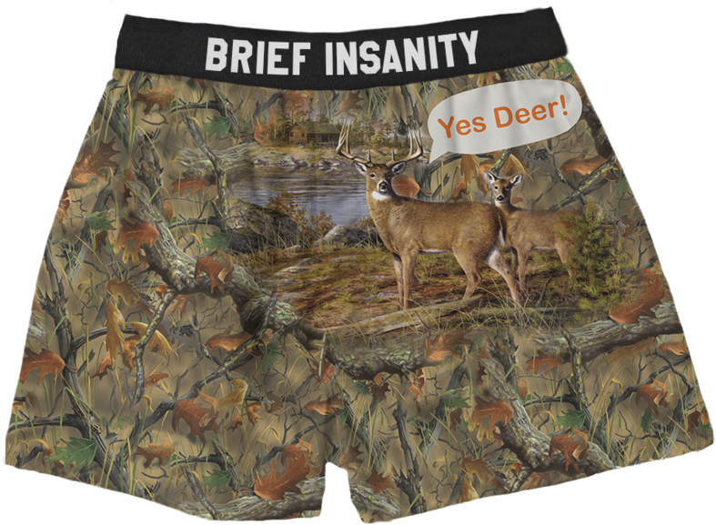 Camo Deer Boxer Briefs PNG