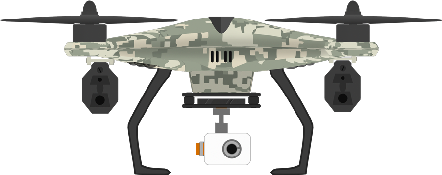 Camo Dronewith Camera Profile PNG