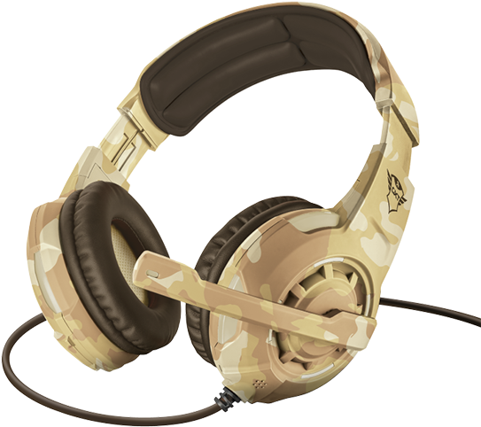 Camo Gaming Headset Product Image PNG