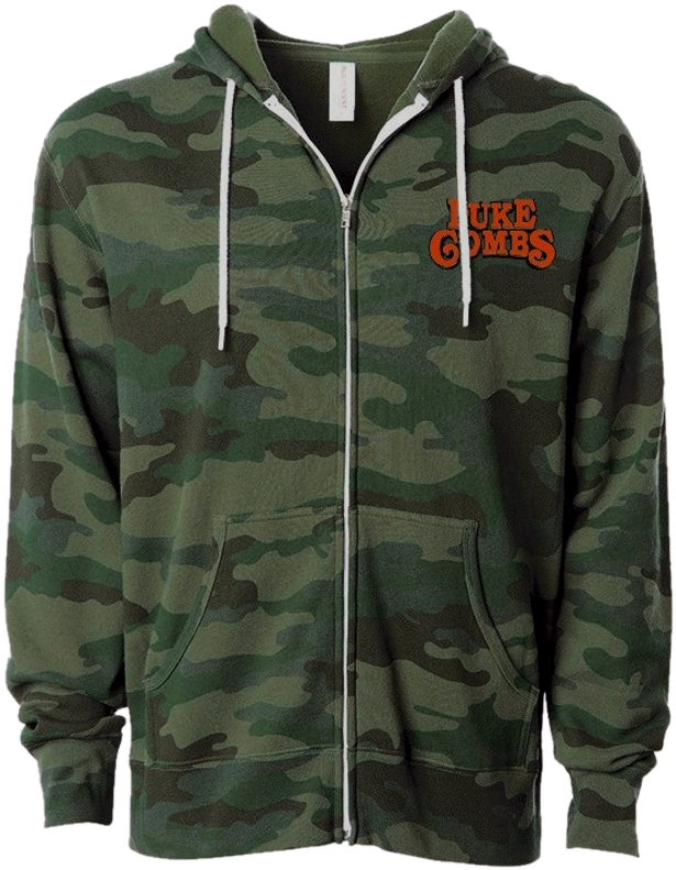 Camo Hoodie Luke Combs Logo PNG