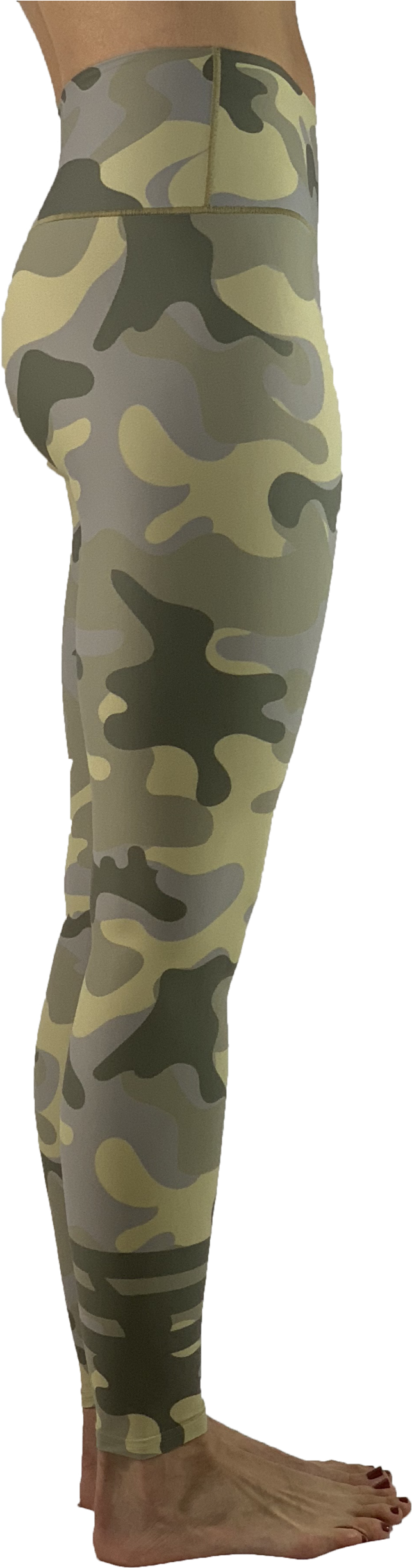 Camo Leggings Side View PNG