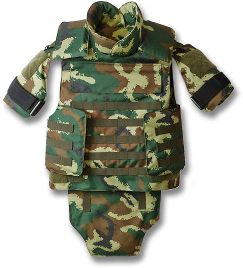 Camo Military Bulletproof Vest PNG