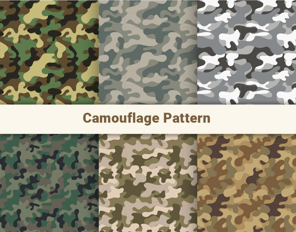Et sæt af camouflage mønstre til computer
