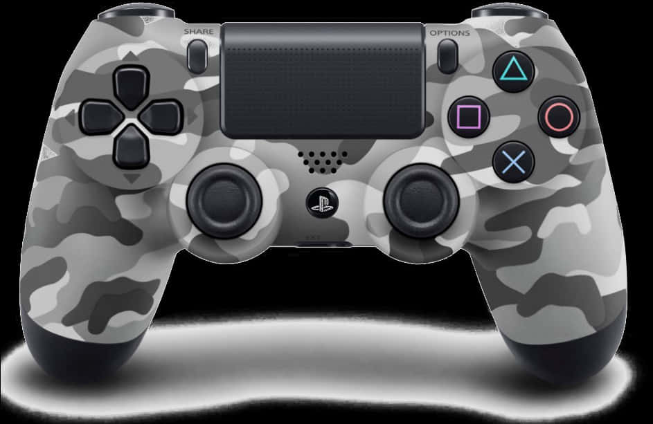 Camo Play Station Controller PNG