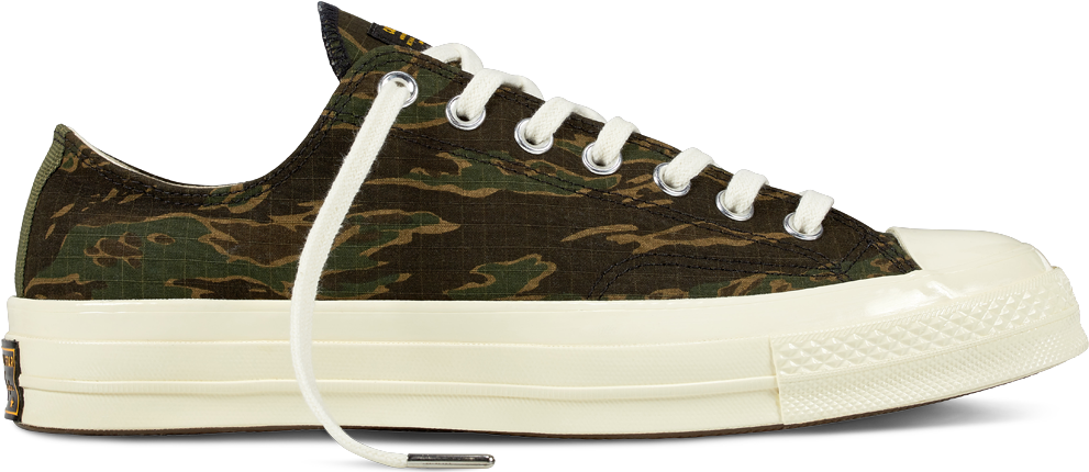 Camo Sneaker Profile View PNG