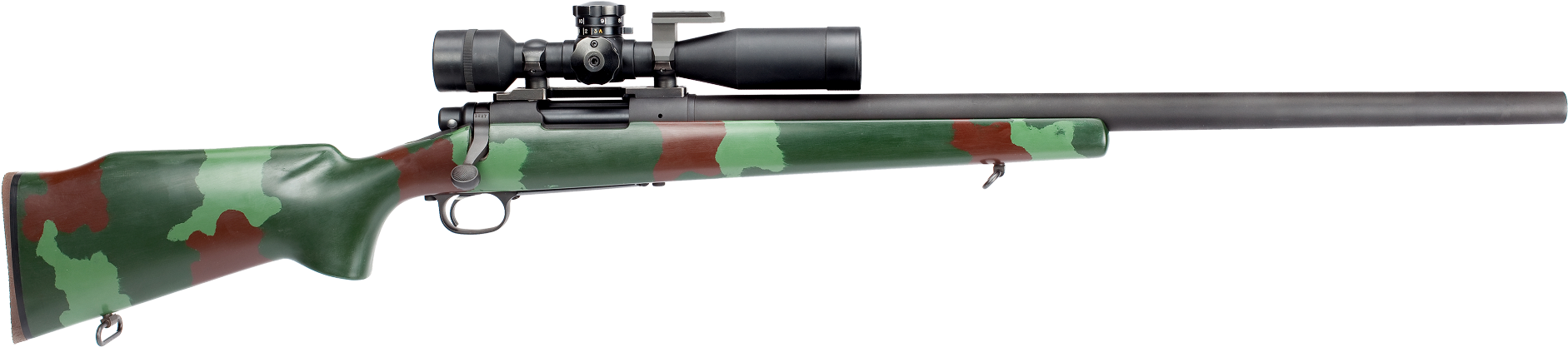 Camo Sniper Riflewith Scope PNG