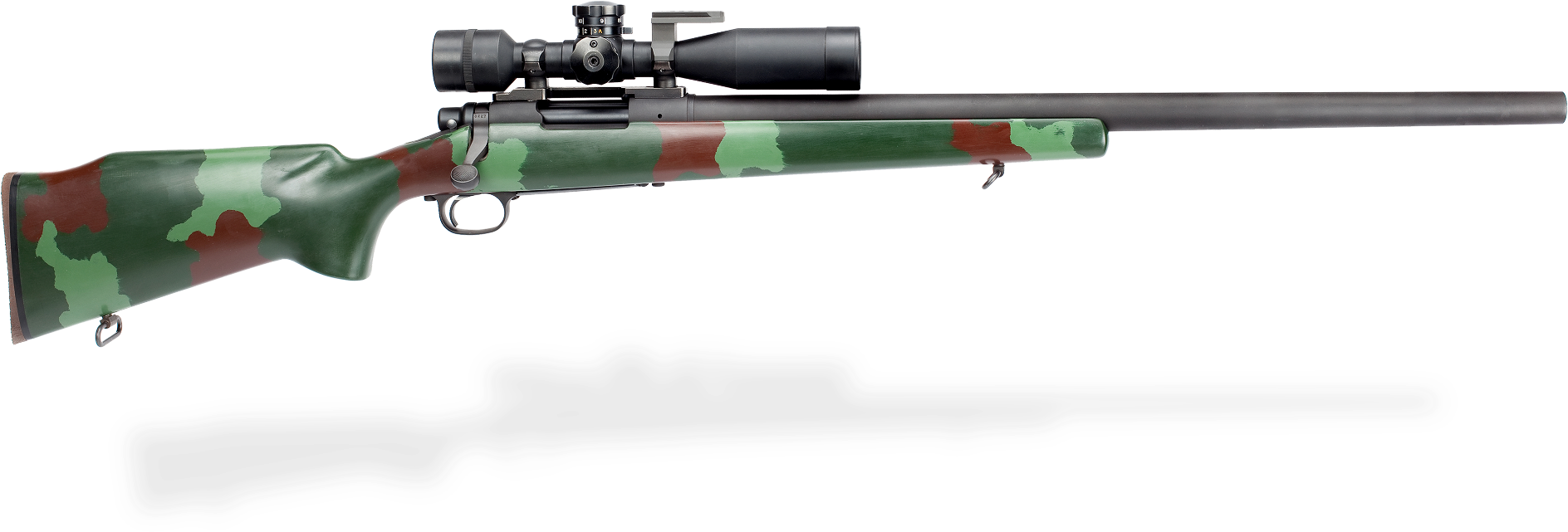 Camo Sniper Riflewith Scope PNG