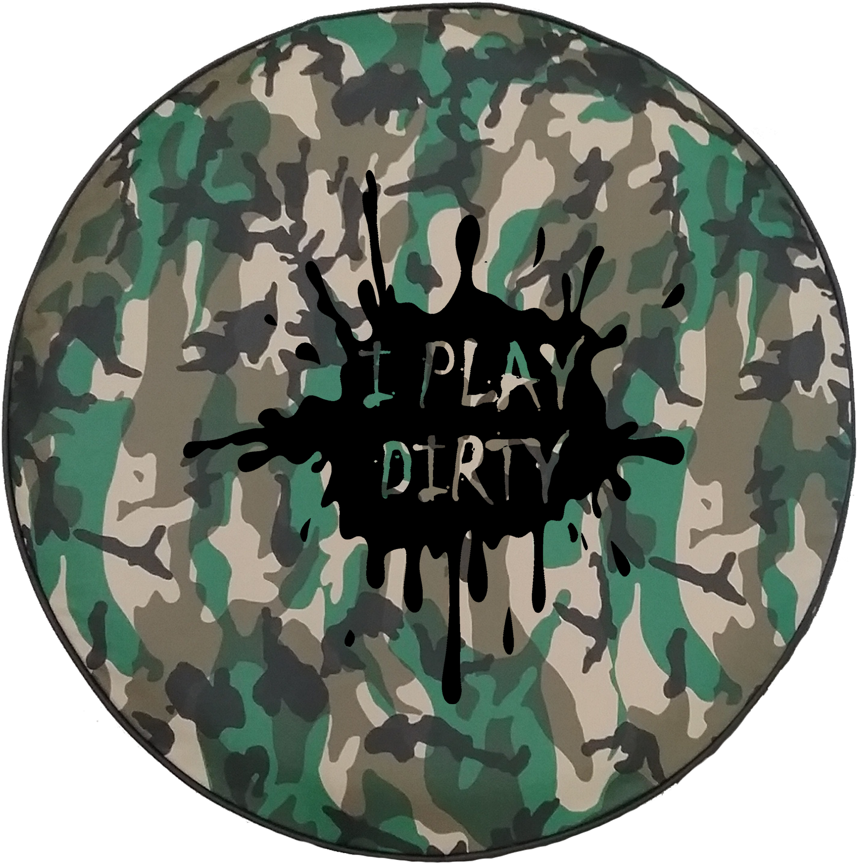 Camo Spare Tire Cover I Play Dirty PNG