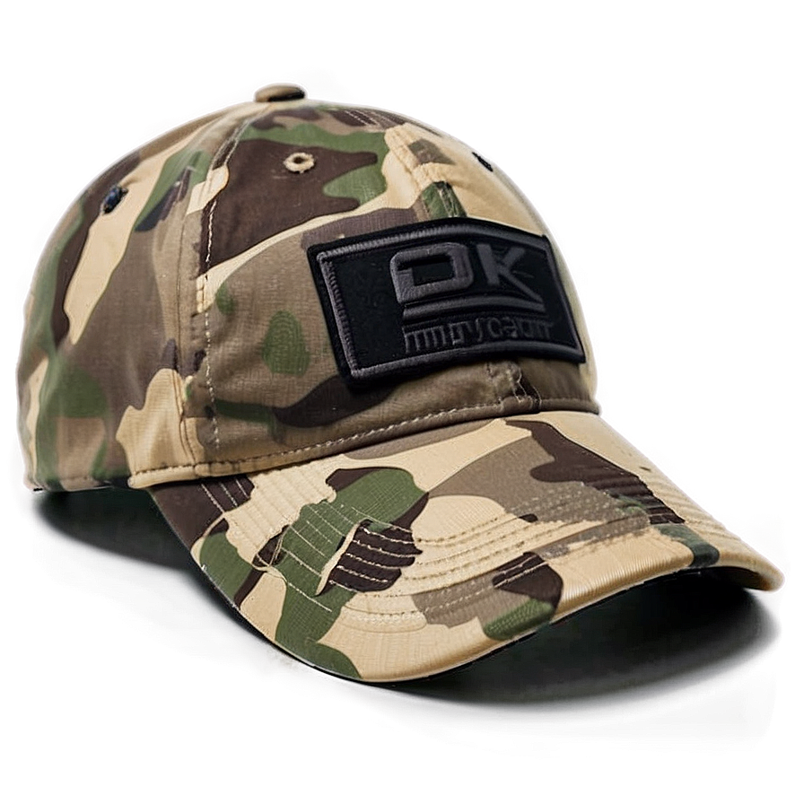 Camo Tactical Hat Png 06132024 PNG