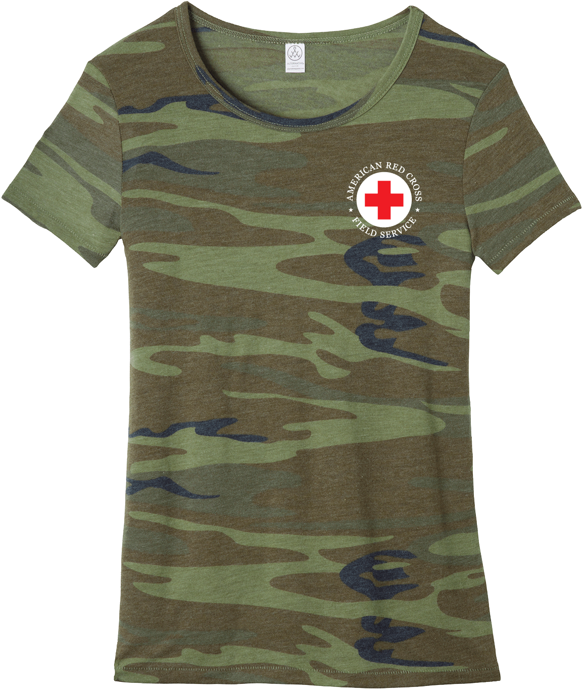 Camo Tshirt Red Cross Logo PNG