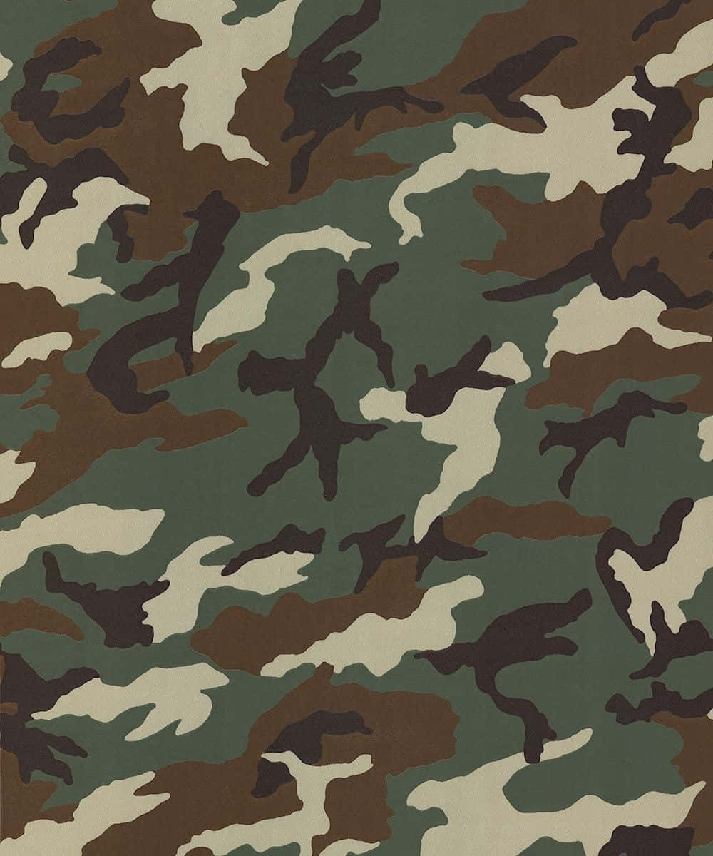 Brown Green Cream Army Camouflage Background