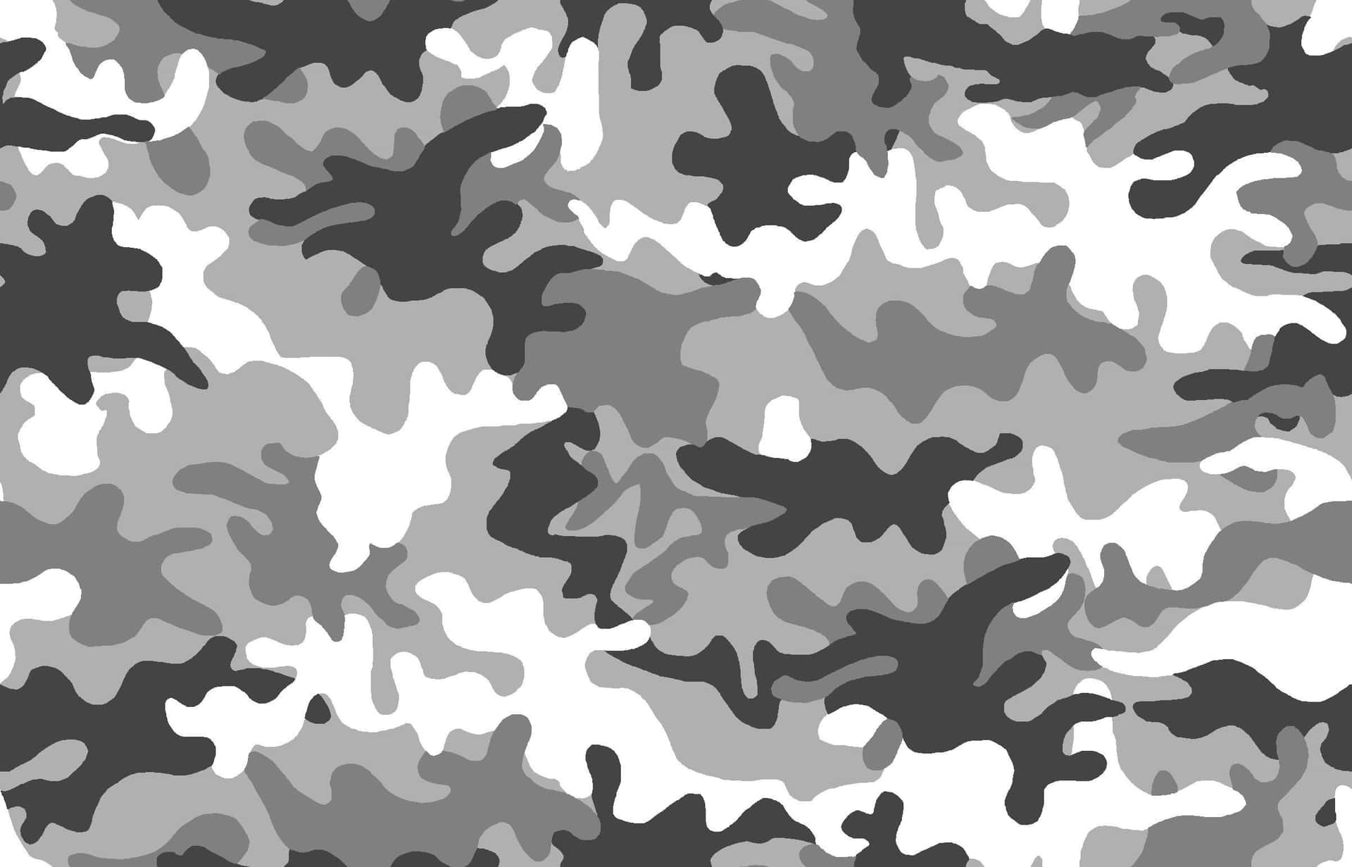 Camo Black And White Camouflage Background