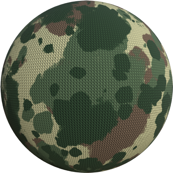 Camouflage Fabric Sphere Texture PNG