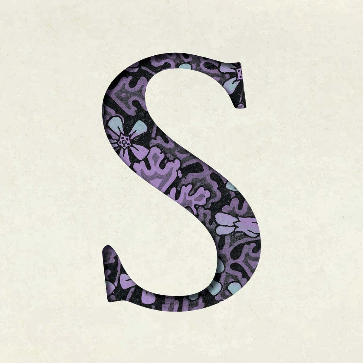 Camouflage Pattern Letter S Wallpaper
