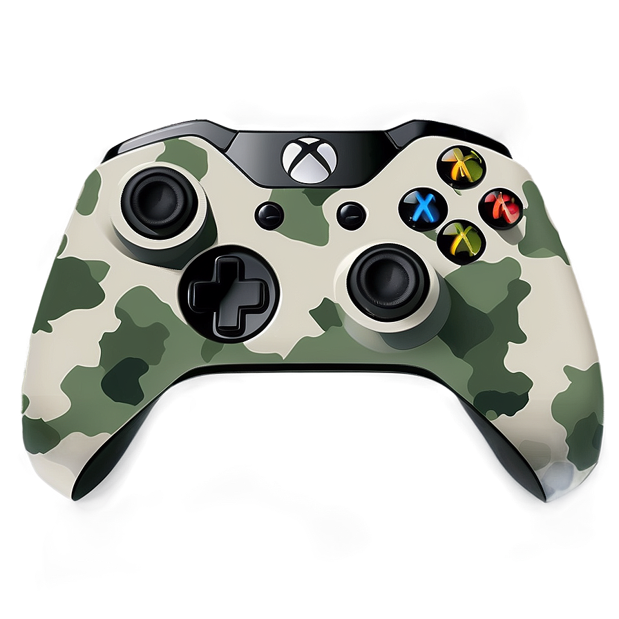 Camouflage Xbox Controller Design Png 05252024 PNG