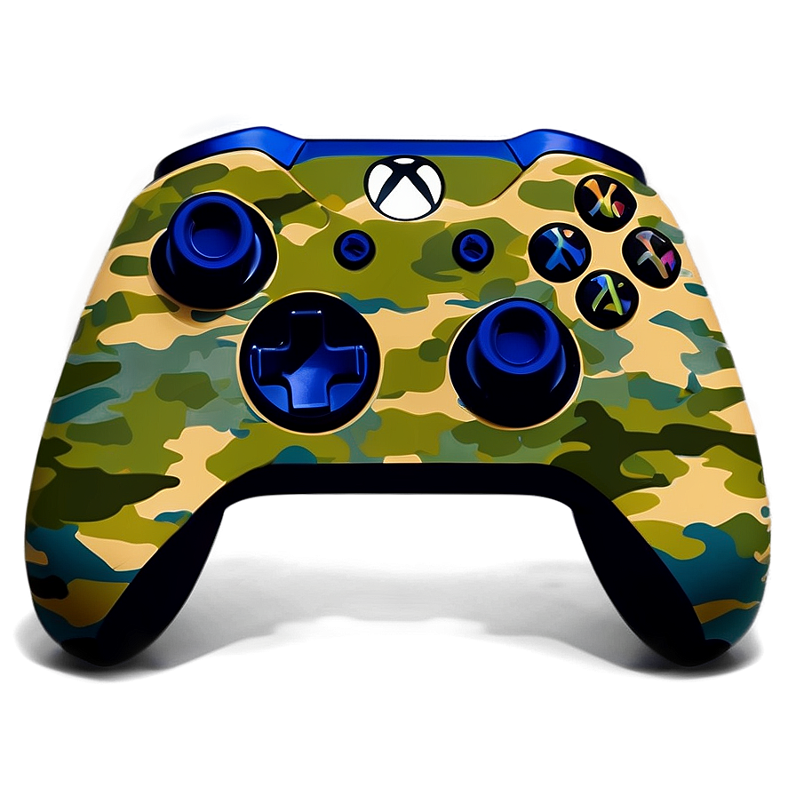 Camouflage Xbox Controller Design Png 05252024 PNG