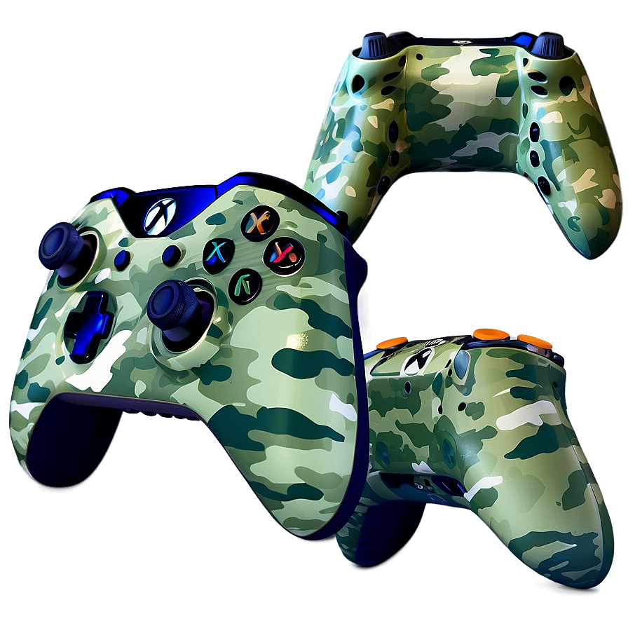 Camouflage Xbox Controller Design Png Pjo PNG