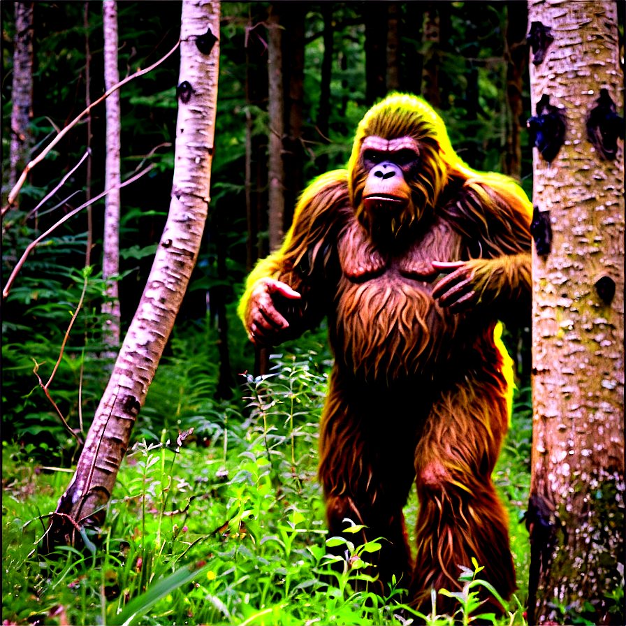 Camouflaged Bigfoot In Nature Png 81 PNG