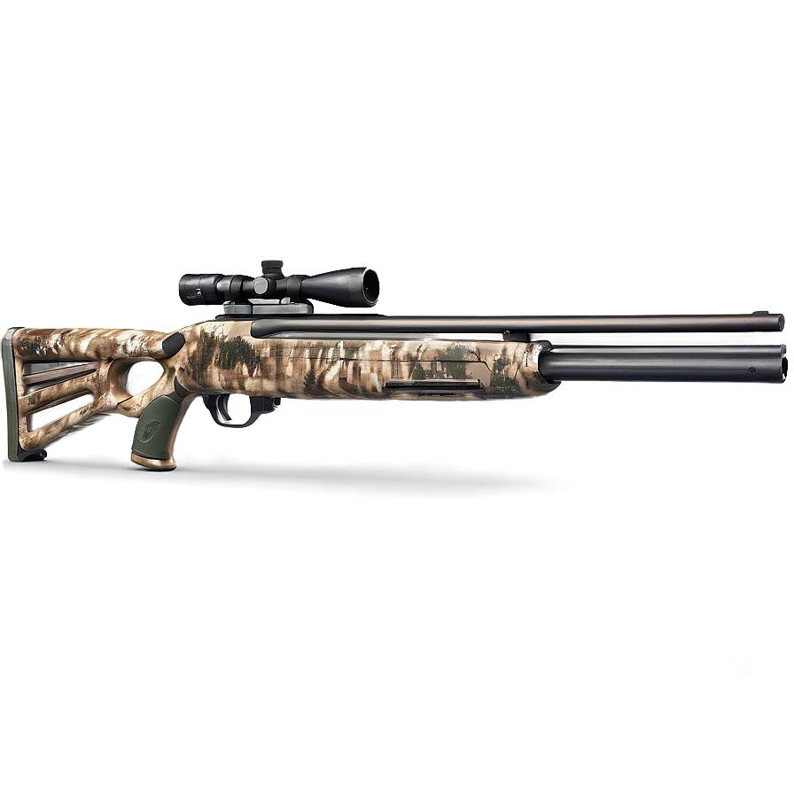Camouflaged Shotgun For Hunting Png Pyy PNG
