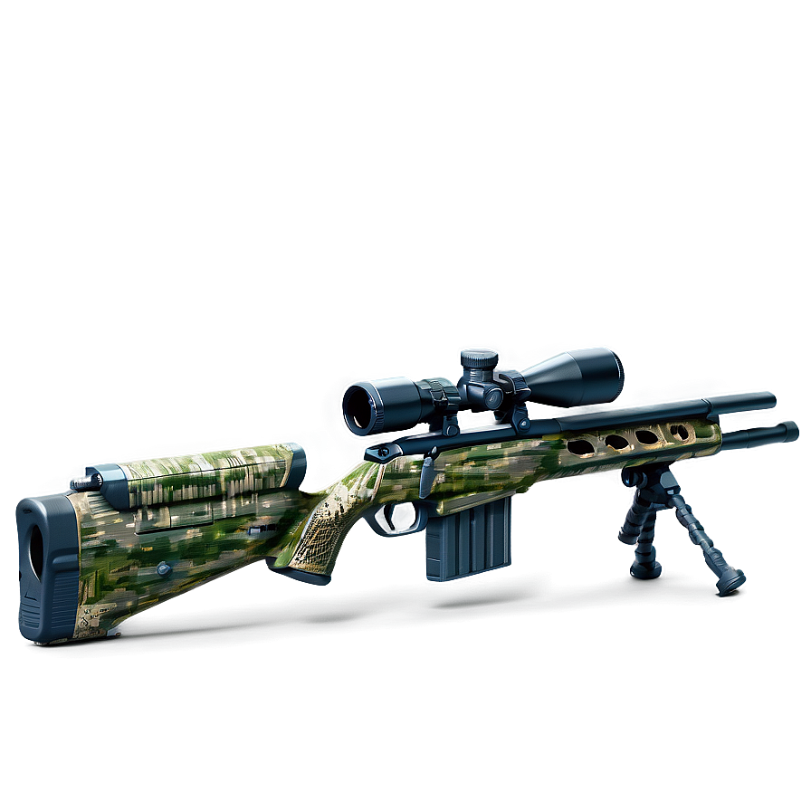 Camouflaged Sniper Rifle Graphic Png 8 PNG