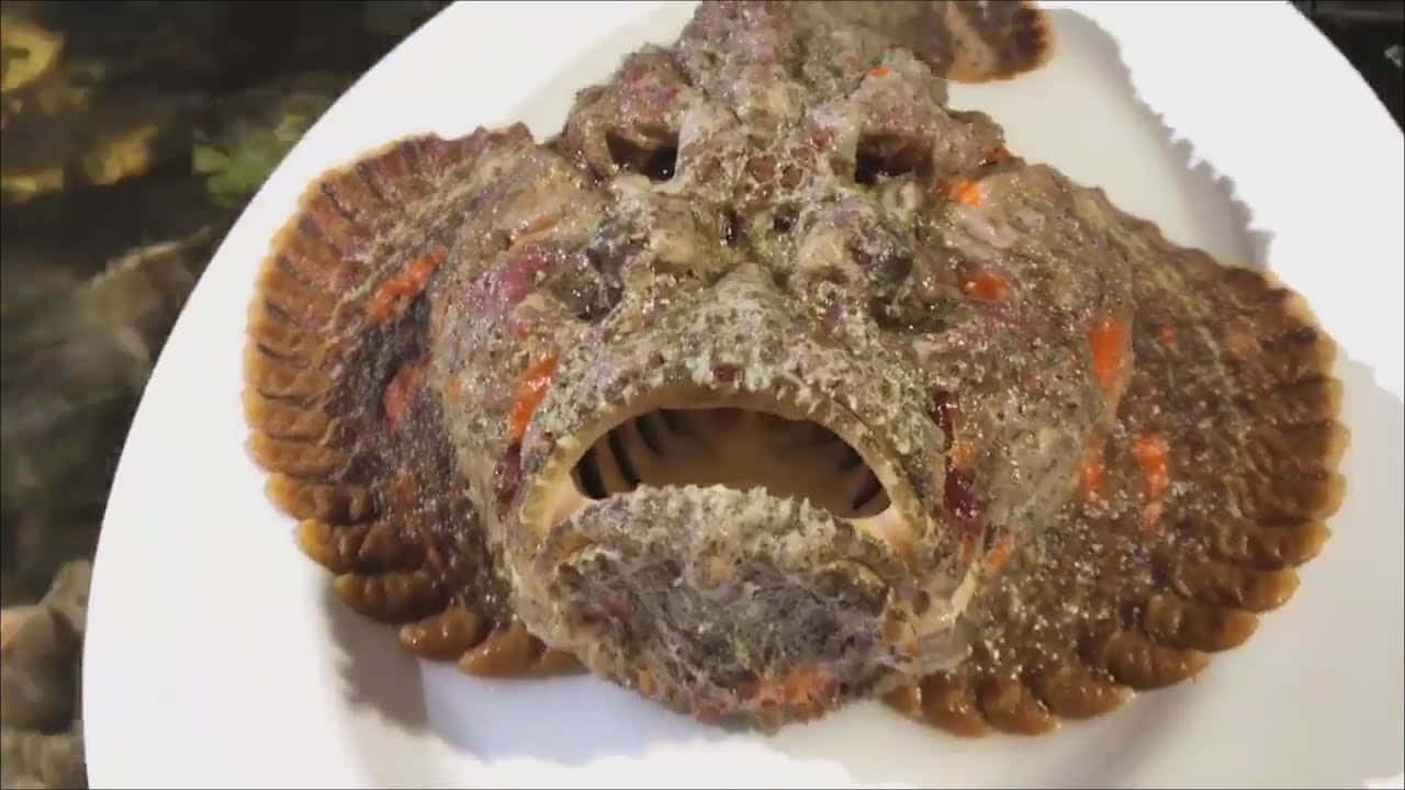 Camouflaged_ Stonefish_ On_ Plate.jpg Wallpaper