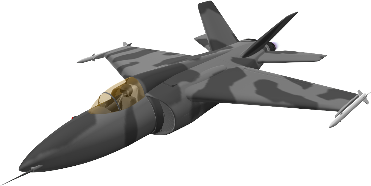 Camouflaged_ Jet_ Fighter_ In_ Flight.png PNG