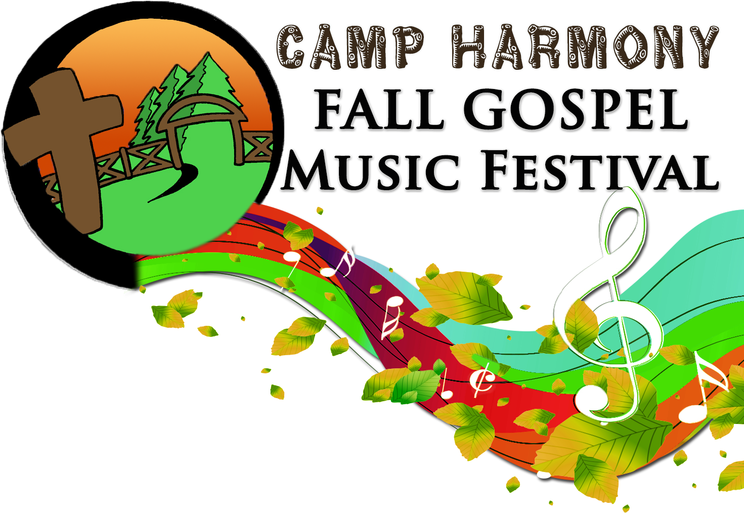 Camp Harmony Fall Gospel Music Festival Graphic PNG